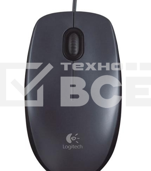 Мышь проводная Logitech M90 черный/серый, 1000 dpi, USB, кнопки - 3