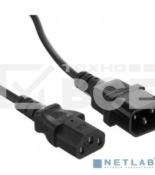 Кабель монитор-компьютер Exegate EP280621RUS  (UPS->уст-во) ExeGate Power EC-1P (С13->С14) VDE-250V-3*0,5-CU, 6A, 1м