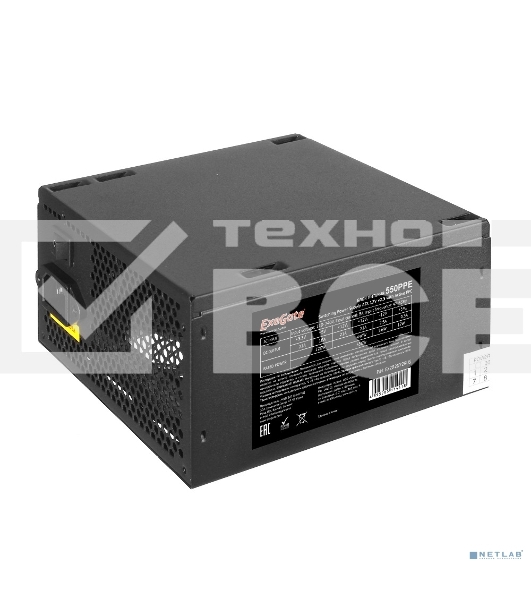Блок питания ExeGate 550PPE (EX282072RUS-S), 550Вт, 120мм, черный