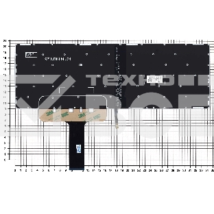 Клавиатура для ноутбука Lenovo Legion Y730-17ICH черная с белой подсветкой