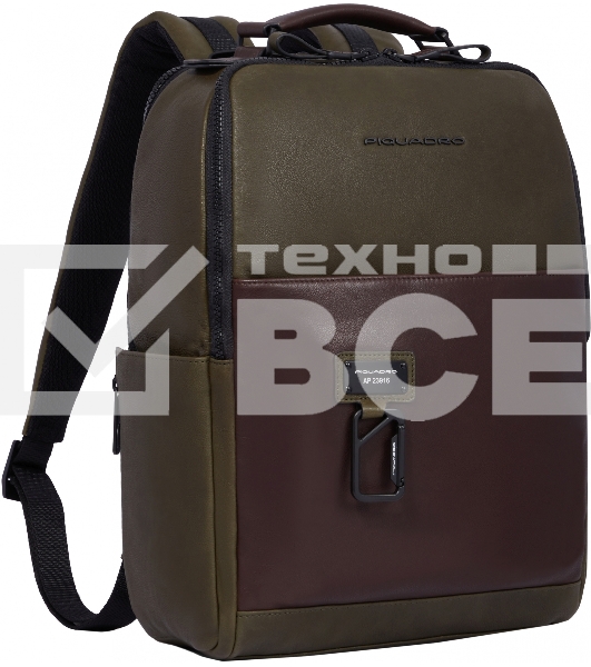 Рюкзак Piquadro Harper CA6289AP/VETM, кожа, зеленый/темно-коричневый
