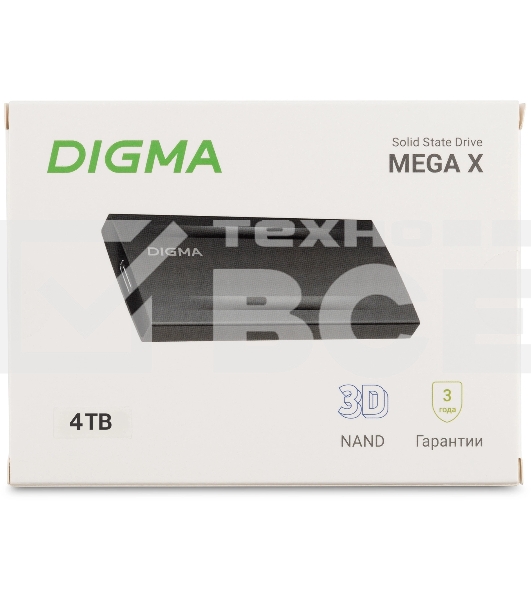 Внешний накопитель SSD Digma USB3.2 Gen2x2 4TB DGSM8004T2MGG MEGA X 1.8