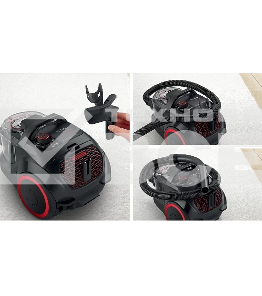 Пылесос Bosch BGS21WPOW черный, 2000 Вт, уборка сухая, пылесборник контейнер, 2 л