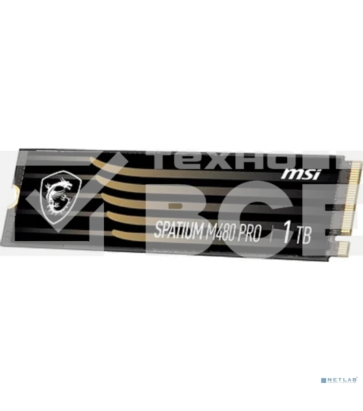 Накопитель SSD MSI SPATIUM M480 PRO, 1000GB, M.2 2280, PCIe 4.0 x4, NVMe, R/W 7400/6000