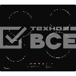 Встраиваемая варочная панель Электрическая, 60 см, 4 конфорки, черный, фото2