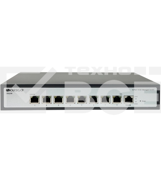 Коммутатор управляемый ORIGO OS6208/A1A L2, 8x10GBase-T, консольный порт RJ-45, комплект для установки в 19
