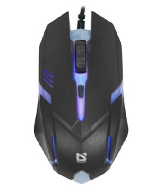 Мышь проводная Defender Cyber MB-560L черный, 1200 dpi, USB, кнопки - 3