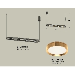 Светильник Ambrella light XB9164102/4 SBK/PYG черный песок/золото желтое полированное GX53 (C9164, N8124), фото 1