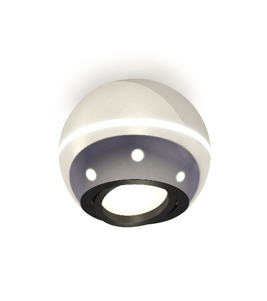 Светильник Ambrella Light XS1104010 PSL/PBK серебро полированное/черный полированный MR16 GU5.3 LED 3W 4200K (C1104, N7002)