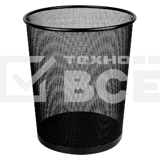 Корзина для бумаг Deli E9189 круглая 16л. мет.сетка черный