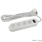 Сетевой фильтр ЭРА USF-M-4es-1.5m-W, 1.5м, белый [б0019741], фото3