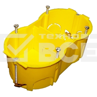 Подрозеточная коробка в стену для суппорта 45х90, желтая