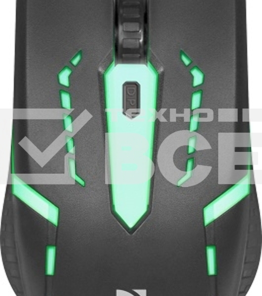 Мышь проводная Defender Hit MB-601 черный, 1200 dpi, USB, кнопки - 4