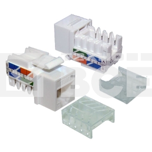 Модуль Keystone RJ45, Cat.5E, UTP, 90 градусов, белый