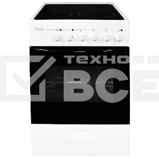 Плита электрическая Лысьва EF4011MK00 белый, конфорок 4 шт, духовка 57 л, 50 см x 84 см x 60 см (без крышки)