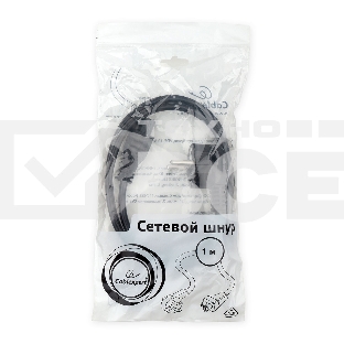 Кабель питания для ноутбуков Cablexpert PC-186-ML12-1M, 1м, Schuko- C5, 10А, пакет