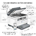 МФУ лазерный HP LaserJet M236sdw (9YG09A), A4, ч/б, печ. до 29 стр/мин., скан. до 19 стр/мин. (ч/б) 10 стр/мин. (цвет), 600 x 600 dpi, USB, RJ-45, Wi-Fi, BlueTooth, Air Print, Mopria, фото7