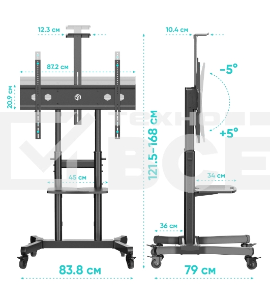 Стойка ONKRON TS1891 черный