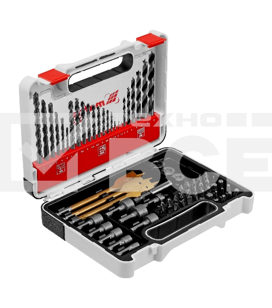 Набор сверл Matrix комб.,мет.1-6мм,бет.3-8мм,дер.3-8мм, перки,бит.30шт,адап.,голов.8шт,71пр., PRO