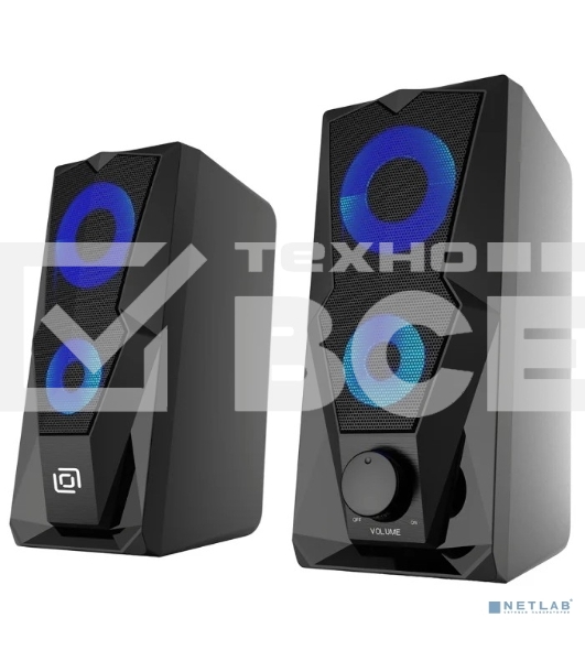 Колонки Oklick OK-127 2.0 черный 6Вт