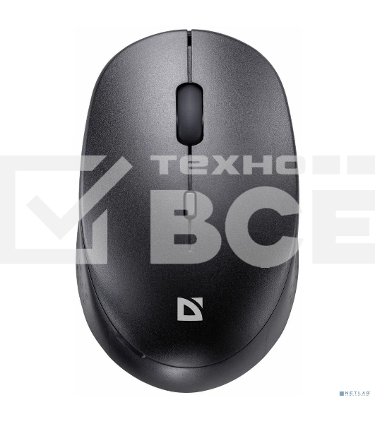 Мышь беспроводная Defender Auris MB-027 черный, 1600 dpi, радиоканал, USB, кнопки - 4