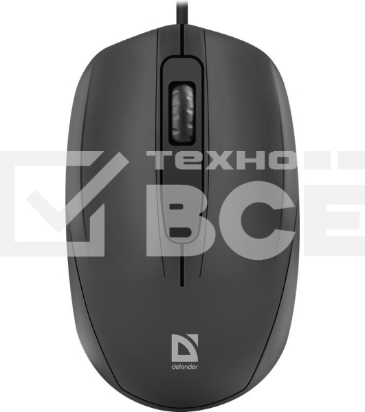 Мышь проводная Defender Alpha MB-507 черный, 1000 dpi, USB, кнопки - 3