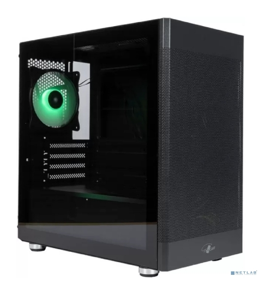 Компьютерный корпус mATX Eurocase M08 ARGB черный без БП закаленное стекло USB 3.0