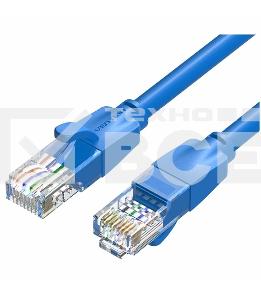 Патч-корд Vention прямой UTP cat.6, RJ45 - 1,5м. Синий