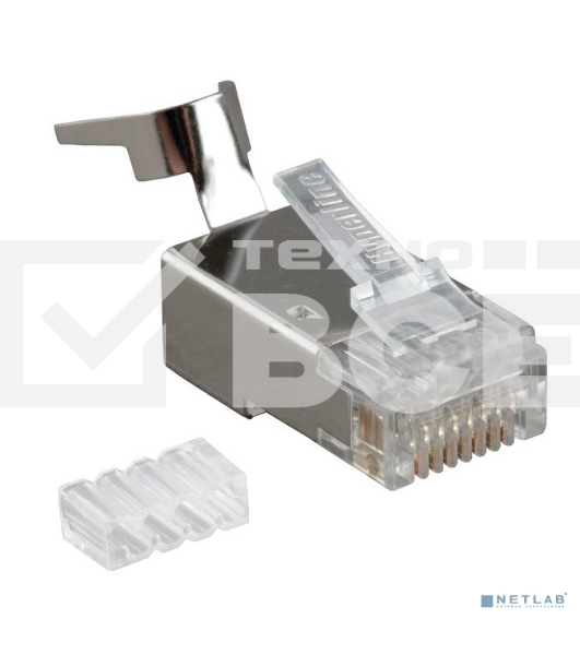 Разъем RJ45 8P8C кат.6 FTP PLUG-8P8C-UV-C6-TW-SH-10 экранир. универс. (уп. 10 шт) Hyperline 49340