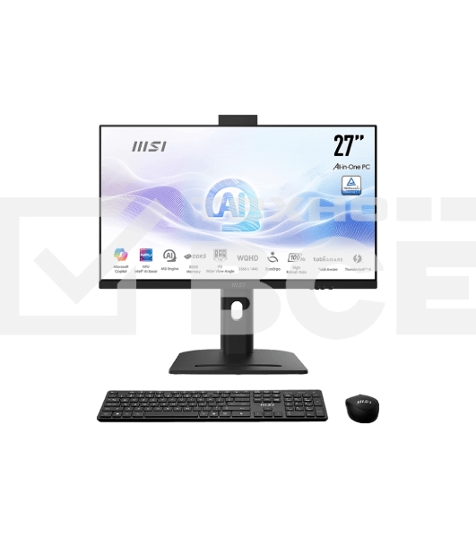 Моноблок MSI Modern AM273QP AI 1UM-005XRU, черный, 27