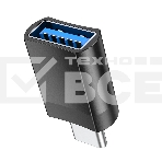 Переходник USB3.0 OTG Hoco Type-C(M)/AF, UA17, черный, коробка, фото3