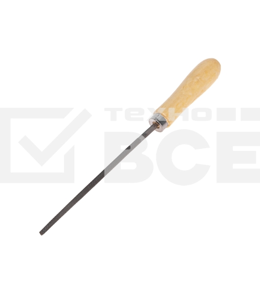 Напильник круглый Kranz 150 мм, деревянная ручка