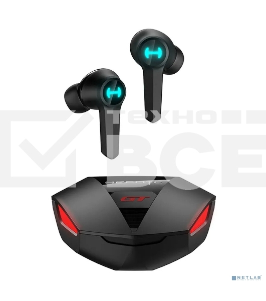 Игровая гарнитура TWS Edifier GT4 черный, внутриканальные, Bluetooth, до 7 ч