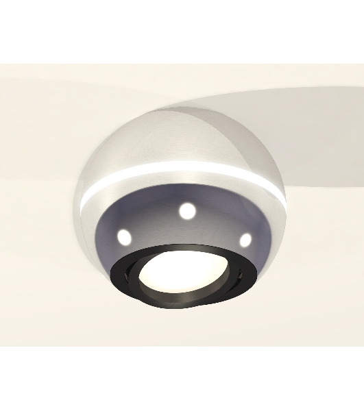 Светильник Ambrella Light XS1104010 PSL/PBK серебро полированное/черный полированный MR16 GU5.3 LED 3W 4200K (C1104, N7002)