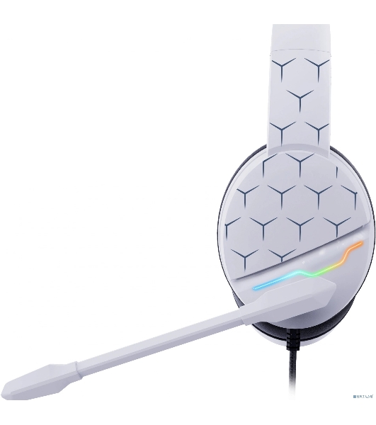 Гарнитура Oklick HS-L710G белый/чёрный, проводная, USB, подсветка