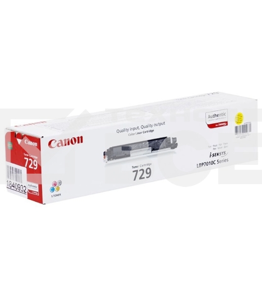 Картридж лазерный Canon Cartridge 729Y (4367B002) желтый (1000 стр.) для Canon i-Sensys LBP-7010C/7018C