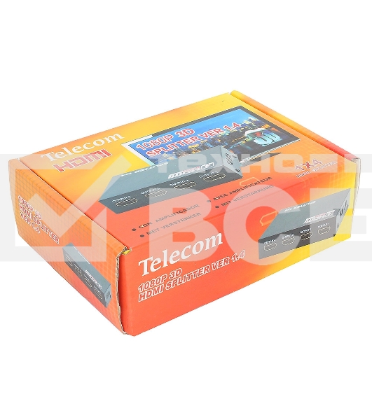 Разветвитель HDMI 1=>4 Telecom <TTS5020>, каскадируемый , 1.4v+3D