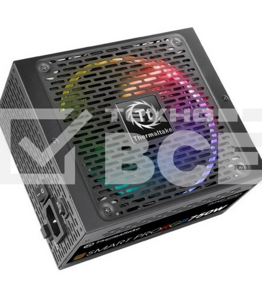 Блок питания Thermaltake Smart Pro RGB (PS-SPR-0750FPCBEU-R), 750Вт, 80 PLUS Bronze, 140мм, модульный, черный