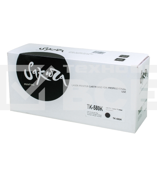 Картридж Sakura TK580K для Kyocera Mita FS-5150DN/5250D, черный, 3500 к.