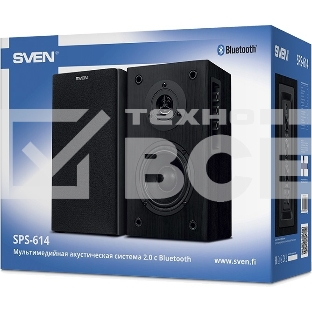 Колонки Sven SPS-614 2.0 (2x20W, Bluetooth, дерево, black)