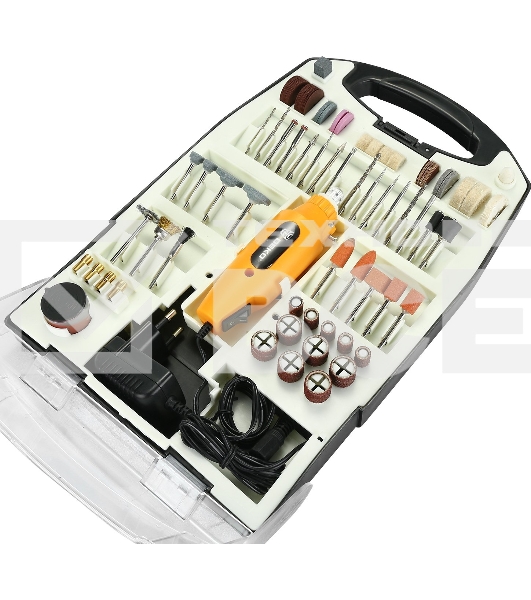 Прямошлифовальная машина (гравер) Deko DKRT150 в кейсе+110 аксессуаров 150Вт насадок:110 кейс