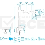 Кронштейн Arm media LCD-T10 черный 6 шт/уп. Кр. стал. настол. для мон. 15