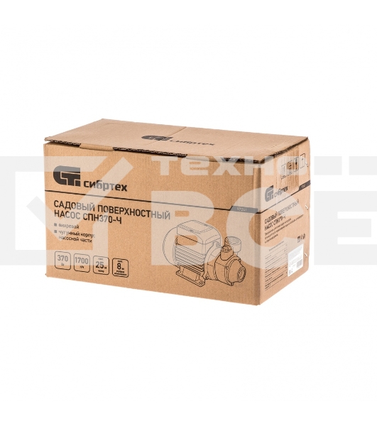 Садовый поверхностный насос Сибртех СПН370-Ч 370 Вт напор 25 м 1700 л/ч чугун