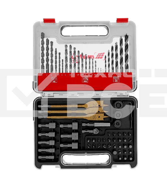 Набор сверл Matrix комб.,мет.1-6мм,бет.3-8мм,дер.3-8мм, перки,бит.30шт,адап.,голов.8шт,71пр., PRO