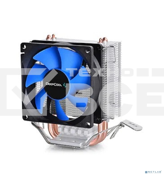 Кулер для процессора DEEPCOOL ICE EDGE MINI FS V2.0 синий, 80 мм, алюминий/медь, 2200 об/мин, 24.7 дБ, 3 pin, 100 Вт, 112 мм