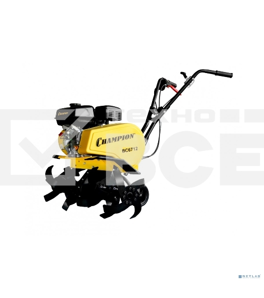 Мотокультиватор CHAMPION ВC 6712 (4,1/6,5 кВт/л.с. 196см3, вес 52кг, макс. обороты двигателя, 3600 обор./мин., глубина/ширина вспашки 330/300-550-850 мм, передаточное число (понижающее)30:1, количество скоростей (вперед/назад)1/1.)