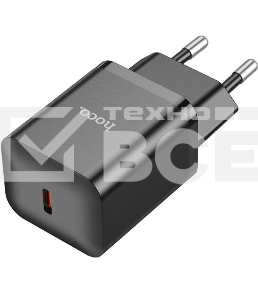 Сетевое зар./устр. Hoco N27 Black 20W 3A+2.22A+1.67A (PD+QC+AFC) USB-C универсальное черный