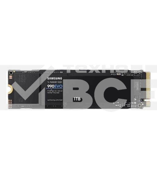 Накопитель SSD Samsung 990 EVO, 1024GB, PCIe 4.0 x4, M.2 2280, NVMe, R/W 5000/4200