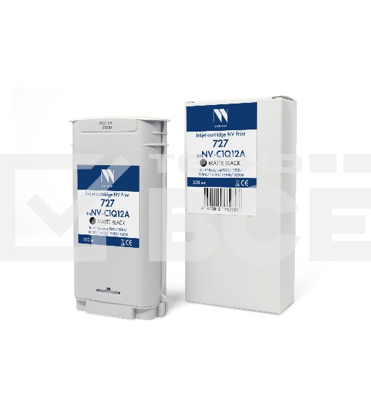 Струйный картридж NV Print 727 (NV-C1Q12A) Matte Black для HP DesignJet T920/T930/T1500/T1530/T2500/T2530 (300 мл) совместимый