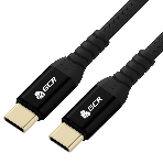 Кабель GCR Greenconnect 1.0m Type-C-C POWER DELIVERY 18 W, нейлон, черный, AL корпус, GOLD, GCR-56750, фото 1